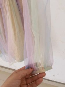 RAINBOW MESH SKATER DRESS