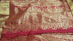 Wedding pattu saree with stiched blouse