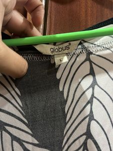 Leaf Print Casual Dress