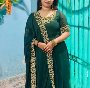 Elegant Green Ethnic Gown
