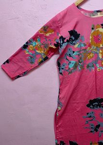 Pink Printed Kurtas(Women&#39;s)