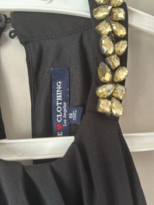 Elegant Black Embellished Dress