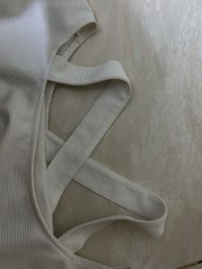Cold Shoulder White Top