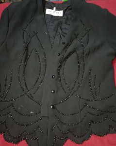 Vintage Black Embellished Jacket