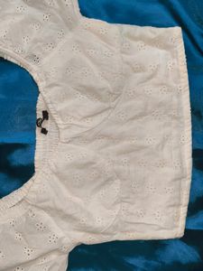 White Korean Crop Top