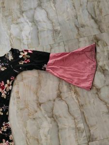 Floral Print Off-Shoulder kurti