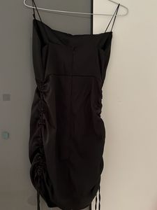 Black Satin Mini Dress