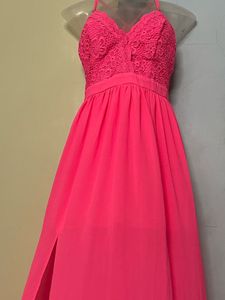 No boundaries Hot Pink Cochett Maxi Dress