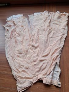 43)Peach Palazzo &amp; Dupatta Set