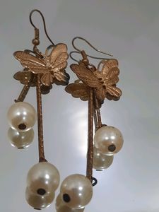 Rusty Golden Butterfly Earrings