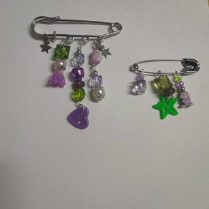 Bag Pin Charms, Combo Of 2 🪻🍀