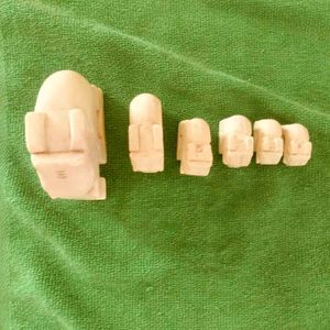 Vintage Hand Carved Stone Elephants