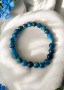 Blue Apatite Crystal Bracelet (8mm)