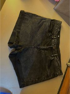 Acid Wash Denim Shorts