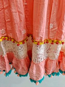 Peach Embroidered Tunic