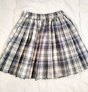 Plaid Pleated Skirt