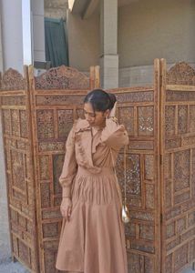 Elegant Brown Midi Dress