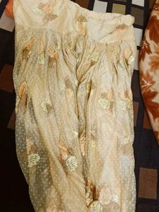 Partywear Stitched Suit With Net Embroidery Salwar
