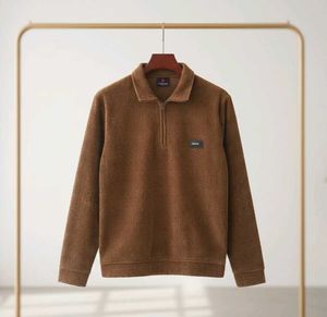 Brown Quarter Zip Pullover US POLO