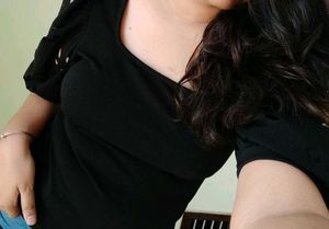 Black Textured Top