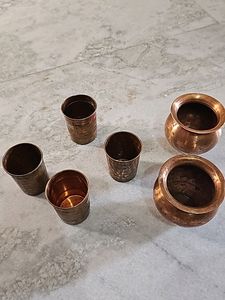 Copper Glass Sets And Lota