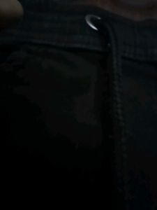 Black Cargo Style Denim Pants