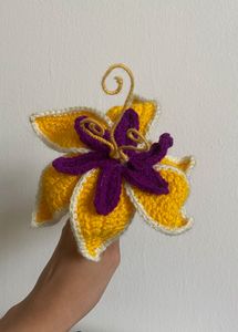 Tangled rapunzel crochet flower