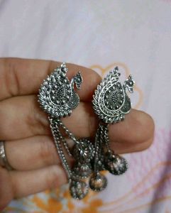 Peacock Jhumka Earrings