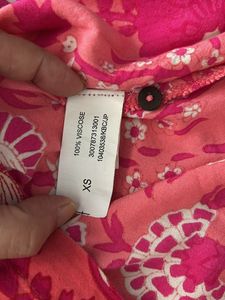 Utsa Floral  XS Kurti Rose Pink