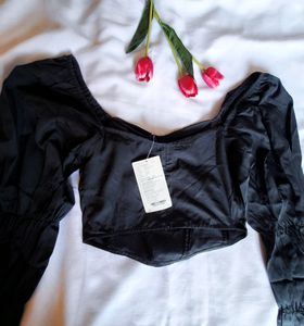 New With Tag Black Corset Top
