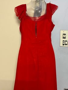 Pintrest Padded Elegant Red Maxi Dress