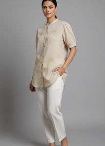 Floral Print Beige Top