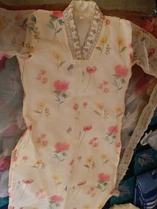 Organza Floral Partywear Suit