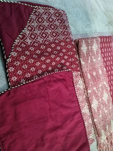 Double Bed Besheet With Pillow Cover