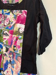 Black W Kurti