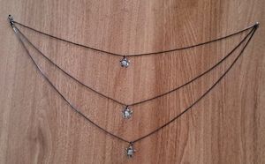 Black 3 Layered Star Necklace