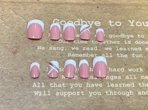 Pink French Tip Press-On Nails