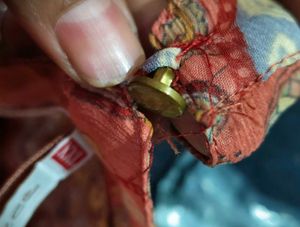 Patchwork Print Kurta With Belt