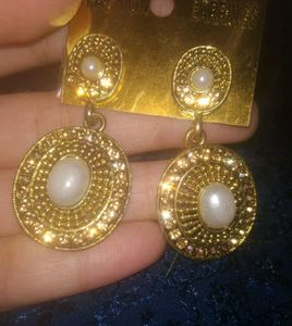 Golden Dangling Earrings