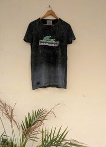 Lacoste branded tshirt shaded charcoal in sale