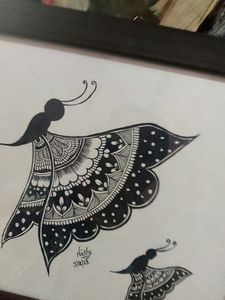 Beautiful Black Pen Butterfly