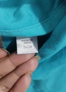 Blue Plus Size Full Sleeves Shirt