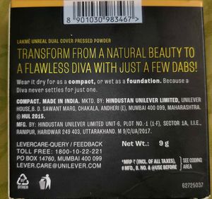Lakme Unreal Dual Cover Pressed Powder