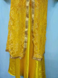 Silk Net Skirt Shrag Suit💫