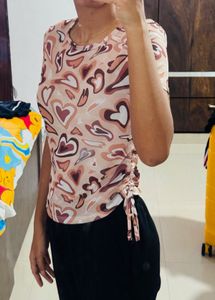 Y2k Top For Woman Brown