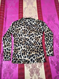 Animal Print Long Sleeve Top