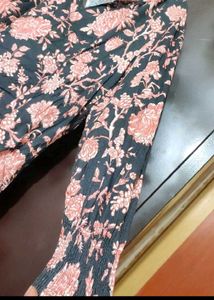 Black Top Floral Print For Girl Or Woman 42 Bust