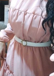 Elegant Pink Tiered Dress