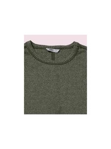Olive Green Ribbed Crop Top
