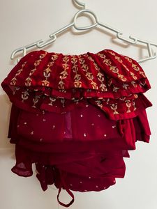 Peplum With Shrug And Plazzo